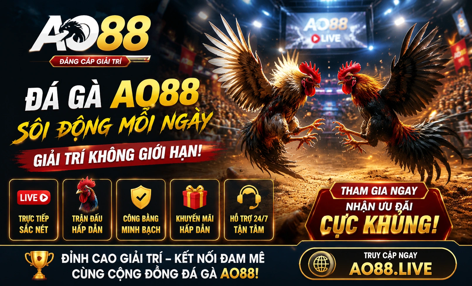 Kèo đá gà tốc độ cao AO88
